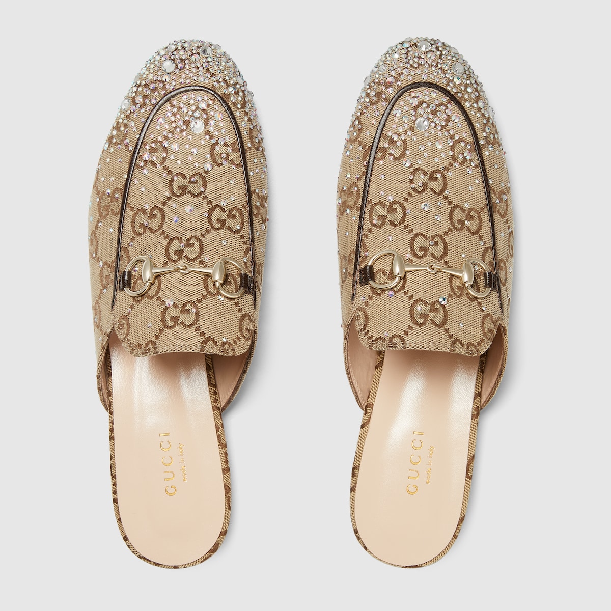 Gucci Women’s Princetown slipper with crystal Horsebit - Image 3